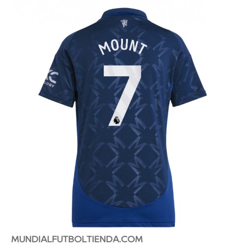 Camiseta Manchester United Mason Mount #7 Segunda Equipación Replica 2024-25 para mujer mangas cortas